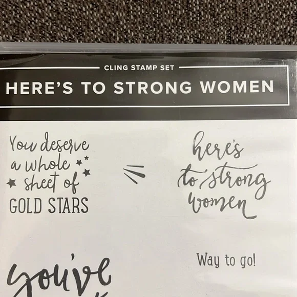 Stampin' Up! Here’s To Strong Women Cling Stamp Set - Inspirational Quotes NWT - Picture 2 of 4